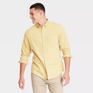 Men's Long Sleeve Mid-Weight Corduroy Button-Down Shirt - Goodfellow & Co™